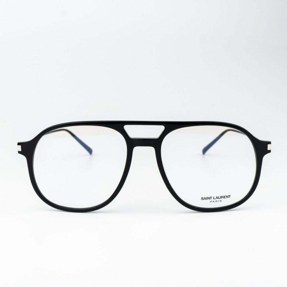 NEW Saint Laurent SL626 001 Black Aviator Unisex Eyeglasses